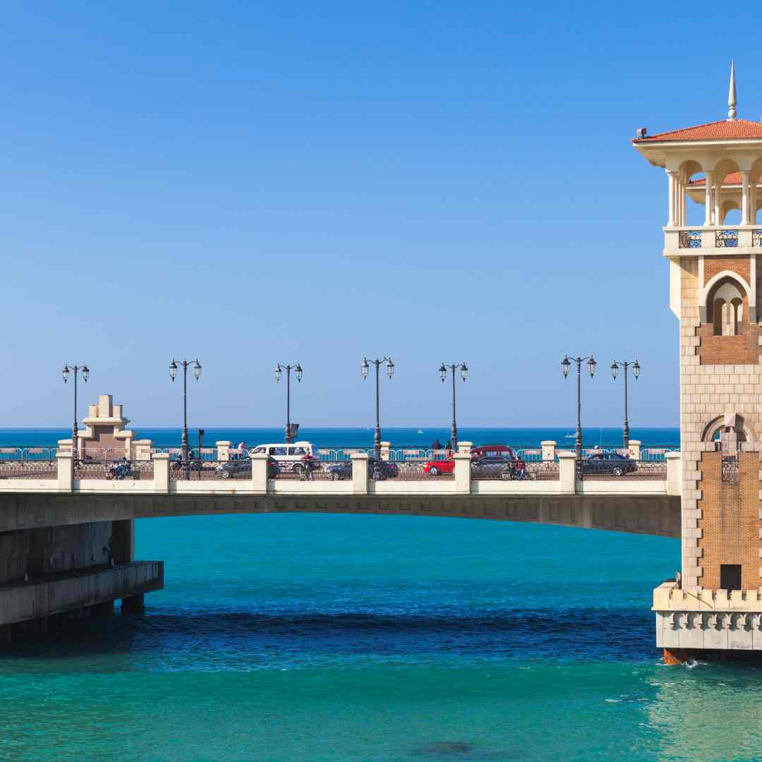 Pompey's Pillar monument in Alexandria