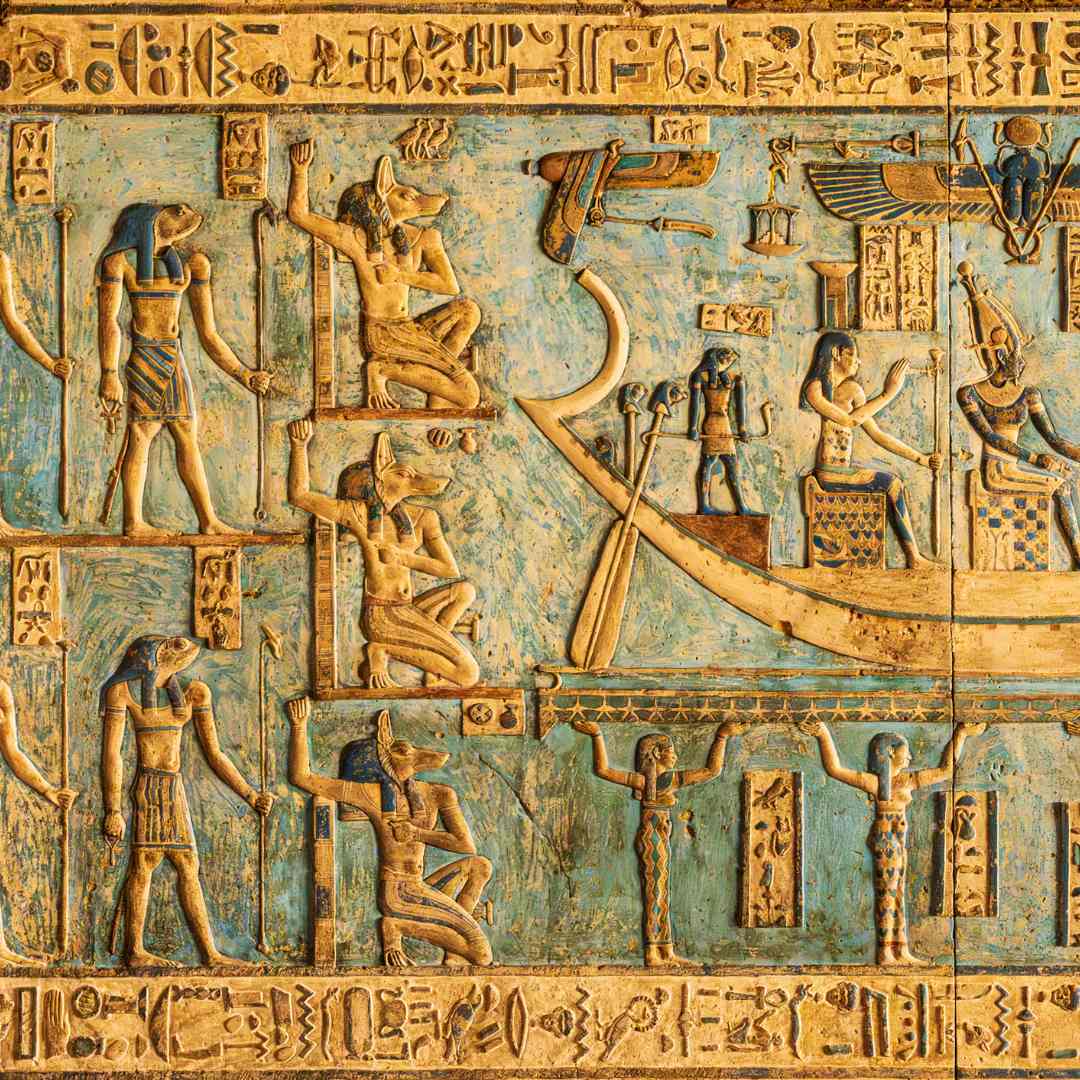 Plafond astronomique peint du temple d'Hathor à Dendéra