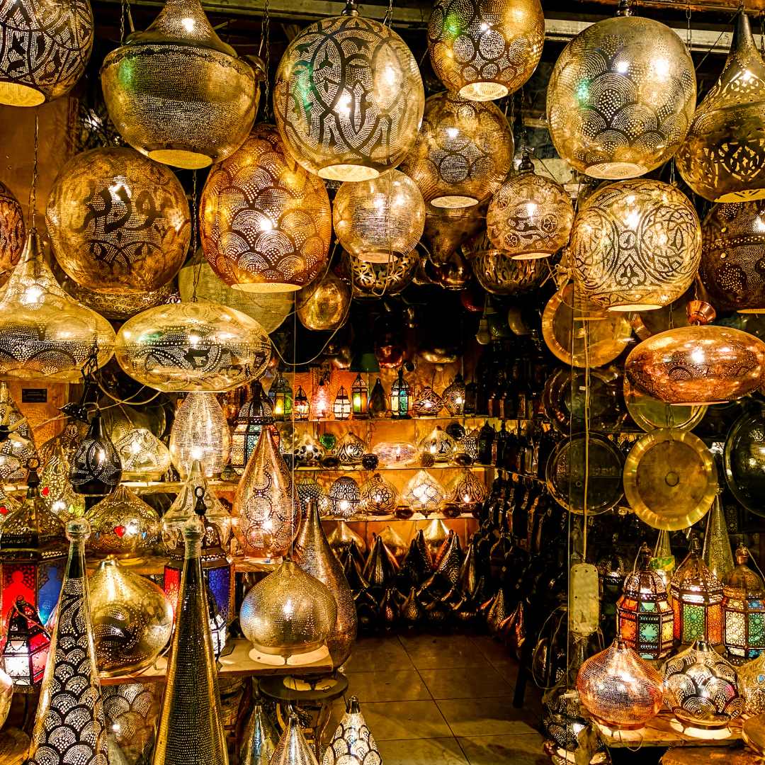 Lanterns in the Khan el-Khalili bazaar