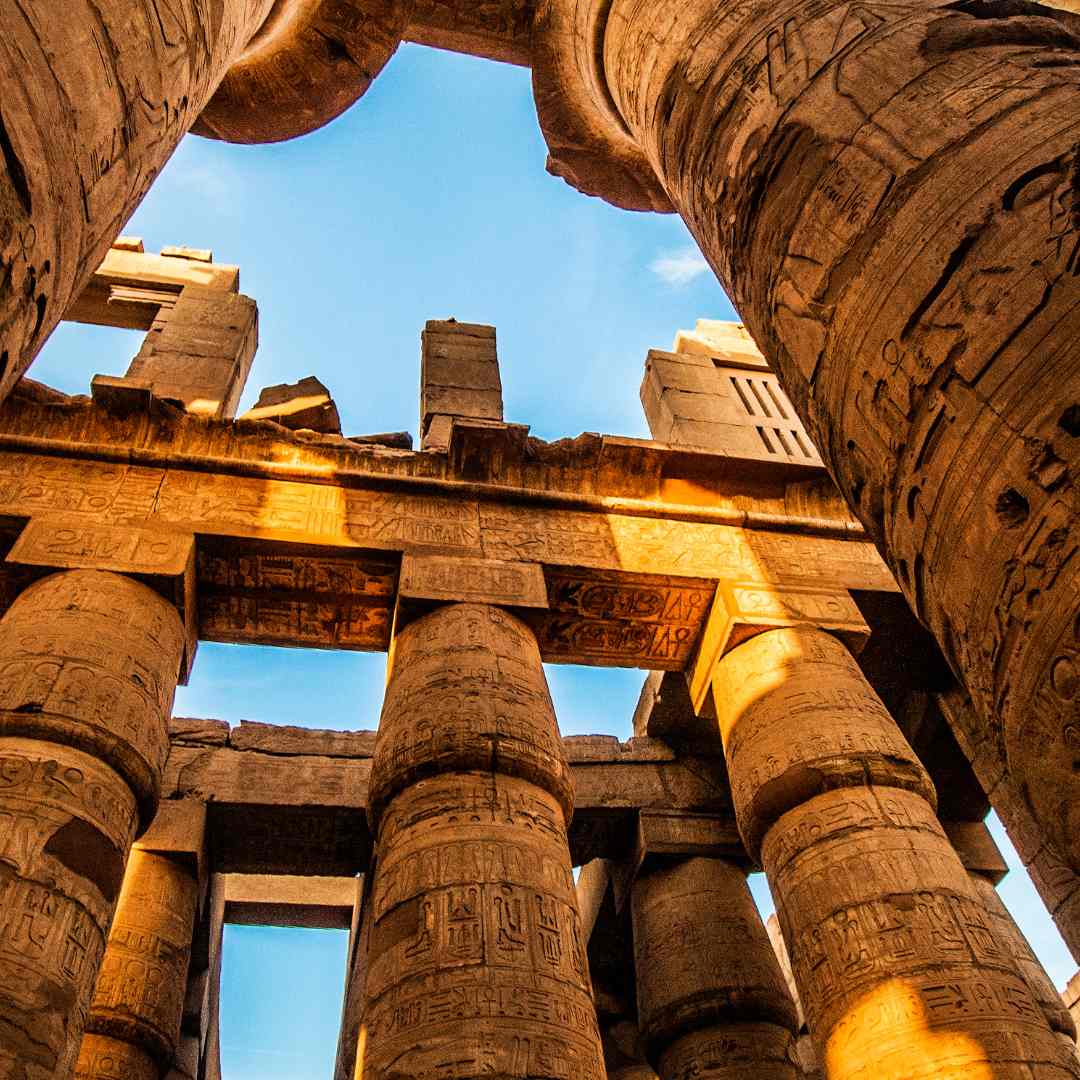 Structure souterraine de l'Osiréion à Abydos