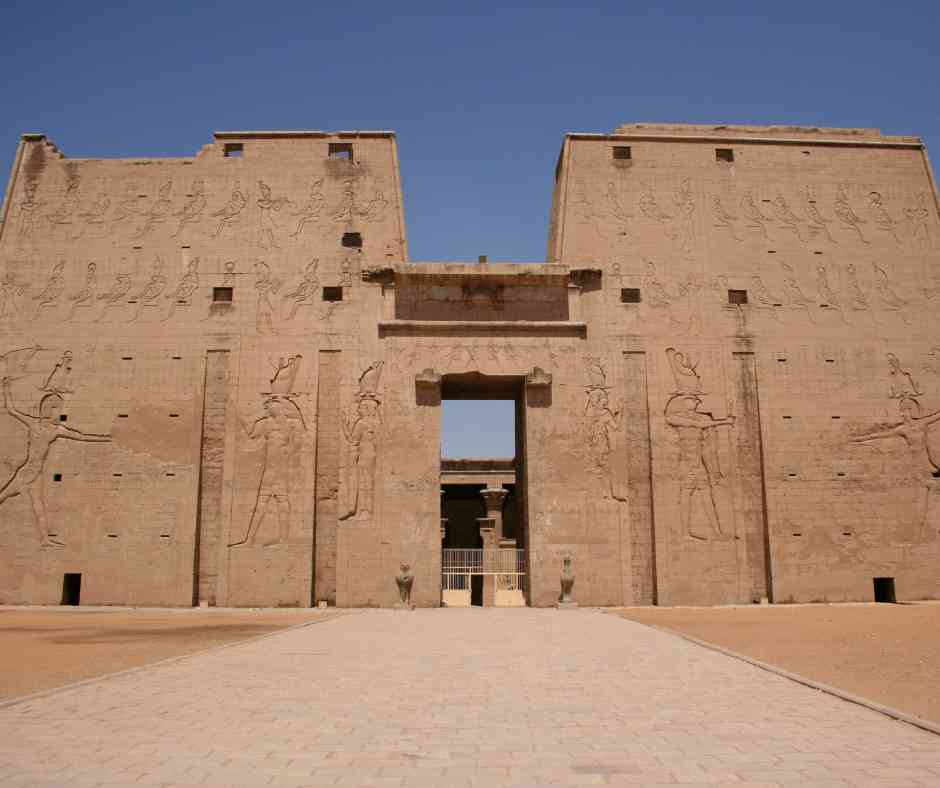 Entrance pylon of the Temple of Horus in Edfu
